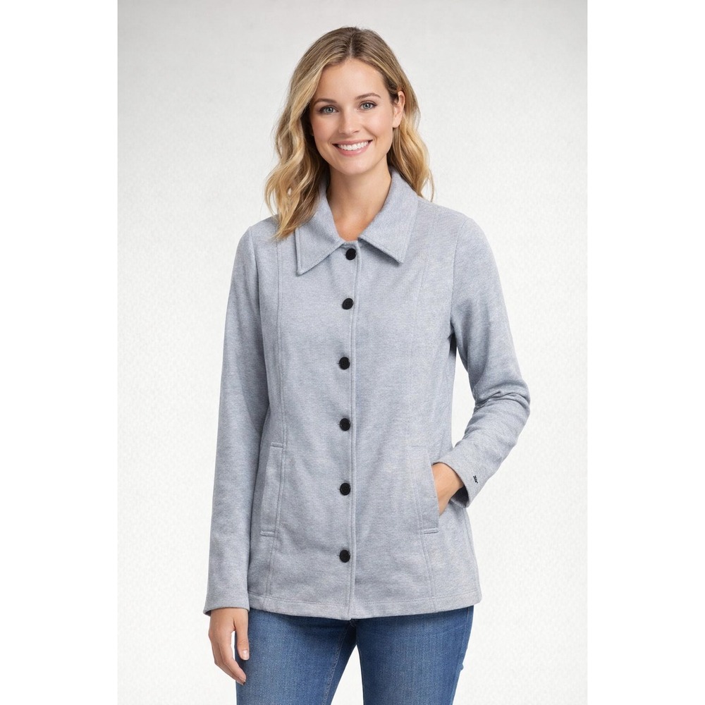 CAbi Gray Cavalry Jacket Women's size Medium Style #5855